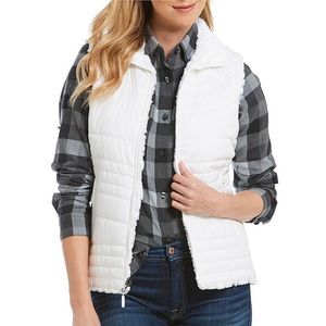 White North Face reversible vest